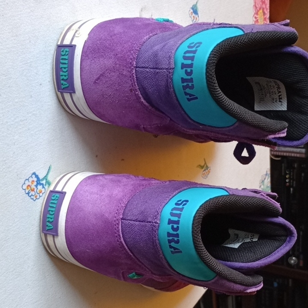 Supra Purple High-Top Sneakers Size 10.5 Used - Picture 7 of 8
